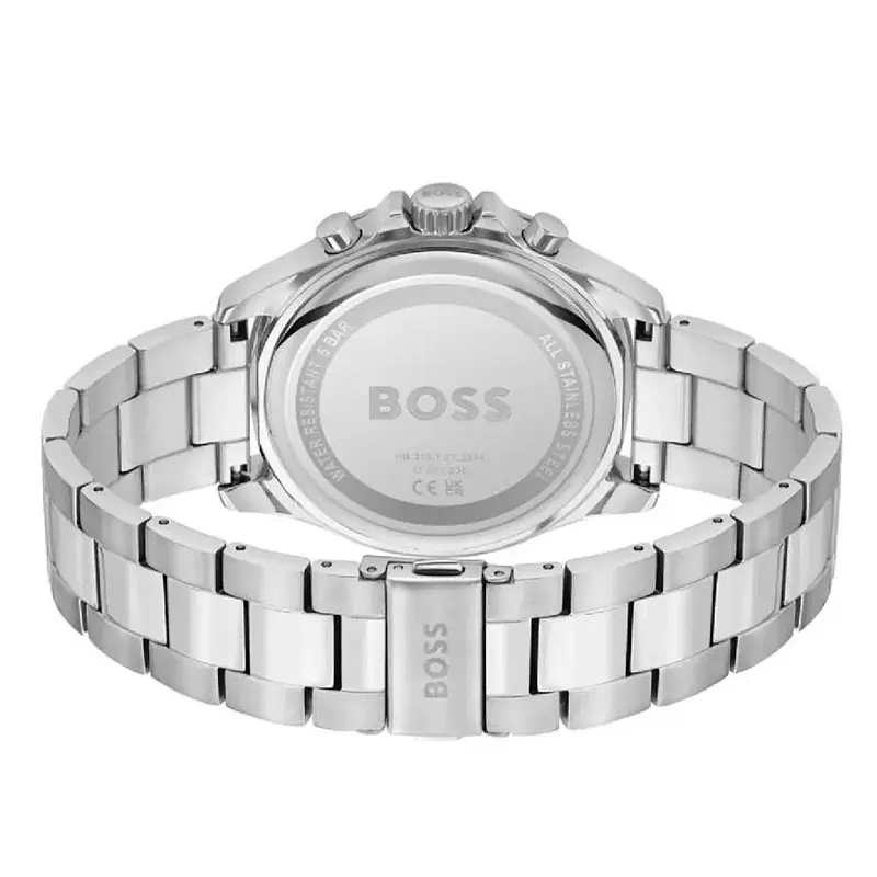 Hugo Boss Men’s Quartz Silver Stainless Steel Black Dial 45mm Watch 1514057 UAE DUBAI AJMAN SHARJAH ABU DHABI RAS AL KHAIMA UMM UL QUWAIN ALAIN FUJAIRAH