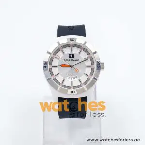 Hugo Boss Men’s Quartz Black Silicone Strap Silver Sunray Dial 44mm Watch 1512867 UAE DUBAI AJMAN SHARJAH ABU DHABI RAS AL KHAIMA UMM UL QUWAIN ALAIN FUJAIRAH