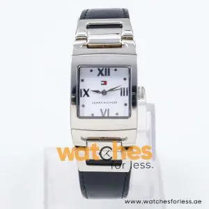 Tommy Hilfiger Women’s Quartz Black & White Leather Strap White Dial 24mm Watch 1780993 UAE DUBAI AJMAN SHARJAH ABU DHABI RAS AL KHAIMA UMM UL QUWAIN ALAIN FUJAIRAH