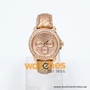 Juicy Couture Women’s Quartz Rose Gold Leather Strap Rose Gold Dial 38mm Watch 1901065 UAE DUBAI AJMAN SHARJAH ABU DHABI RAS AL KHAIMA UMM UL QUWAIN ALAIN FUJAIRAH