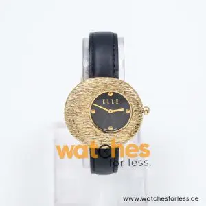 Elle Women’s Quartz Black Leather Strap Black Dial 36mm Watch EL30042S04K UAE DUBAI AJMAN SHARJAH ABU DHABI RAS AL KHAIMA UMM UL QUWAIN ALAIN FUJAIRAH