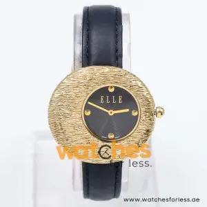 Elle Women’s Quartz Black Leather Strap Black Dial 36mm Watch EL30042S04K UAE DUBAI AJMAN SHARJAH ABU DHABI RAS AL KHAIMA UMM UL QUWAIN ALAIN FUJAIRAH