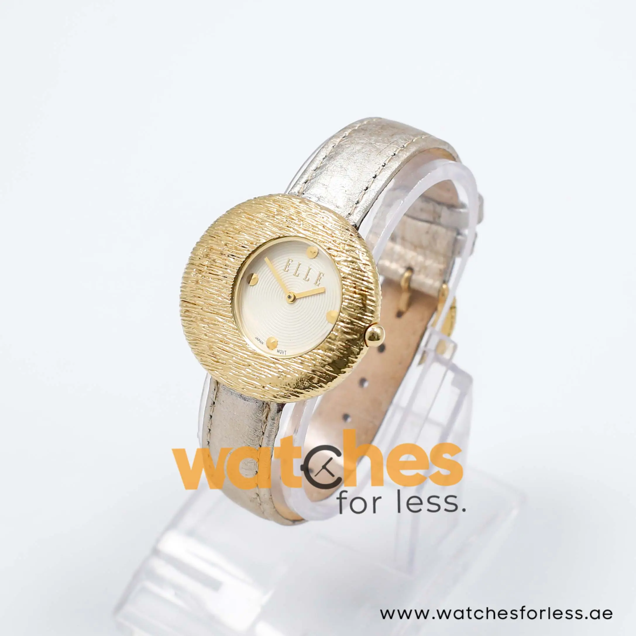 Elle Women’s Quartz Silver Leather Strap Off-White Dial 36mm Watch EL30042SO3k UAE DUBAI AJMAN SHARJAH ABU DHABI RAS AL KHAIMA UMM UL QUWAIN ALAIN FUJAIRAH