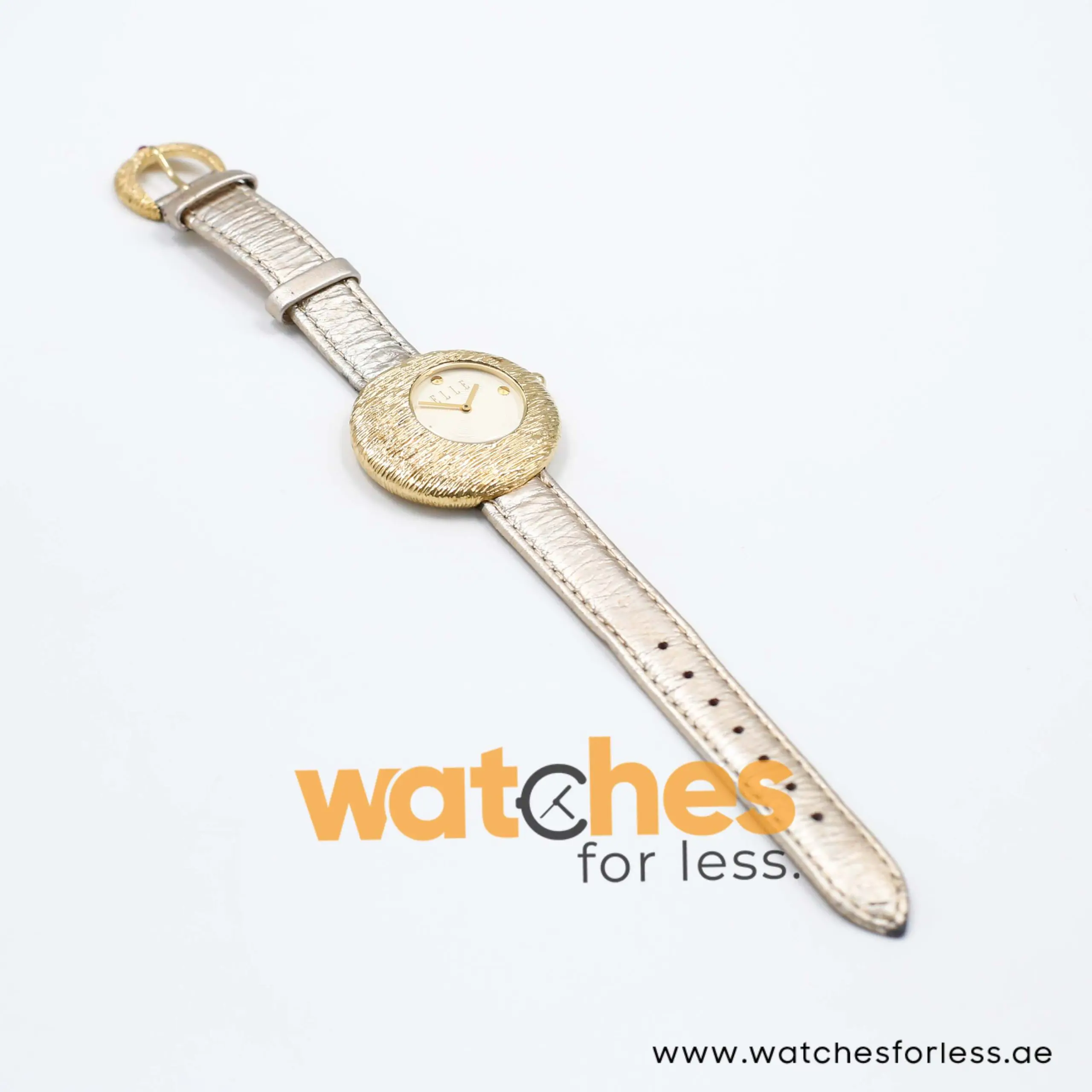 Elle Women’s Quartz Silver Leather Strap Off-White Dial 36mm Watch EL30042SO3k UAE DUBAI AJMAN SHARJAH ABU DHABI RAS AL KHAIMA UMM UL QUWAIN ALAIN FUJAIRAH