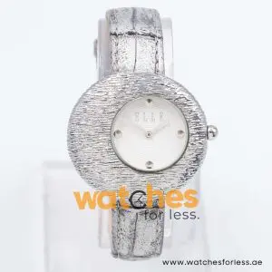 Elle Women’s Quartz Silver Grey Leather Strap White Dial 36mm Watch EL30042S01K UAE DUBAI AJMAN SHARJAH ABU DHABI RAS AL KHAIMA UMM UL QUWAIN ALAIN FUJAIRAH