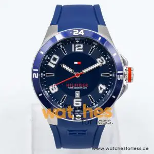 Tommy Hilfiger Men’s Quartz Blue Silicone Strap Blue Dial 44mm Watch 1790862/1 UAE DUBAI AJMAN SHARJAH ABU DHABI RAS AL KHAIMA UMM UL QUWAIN ALAIN FUJAIRAH