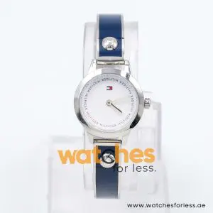 Tommy Hilfiger Women’s Quartz Silver & Navy Blue Stainless Steel White Dial 25mm Watch 1781091 UAE DUBAI AJMAN SHARJAH ABU DHABI RAS AL KHAIMA UMM UL QUWAIN ALAIN FUJAIRAH