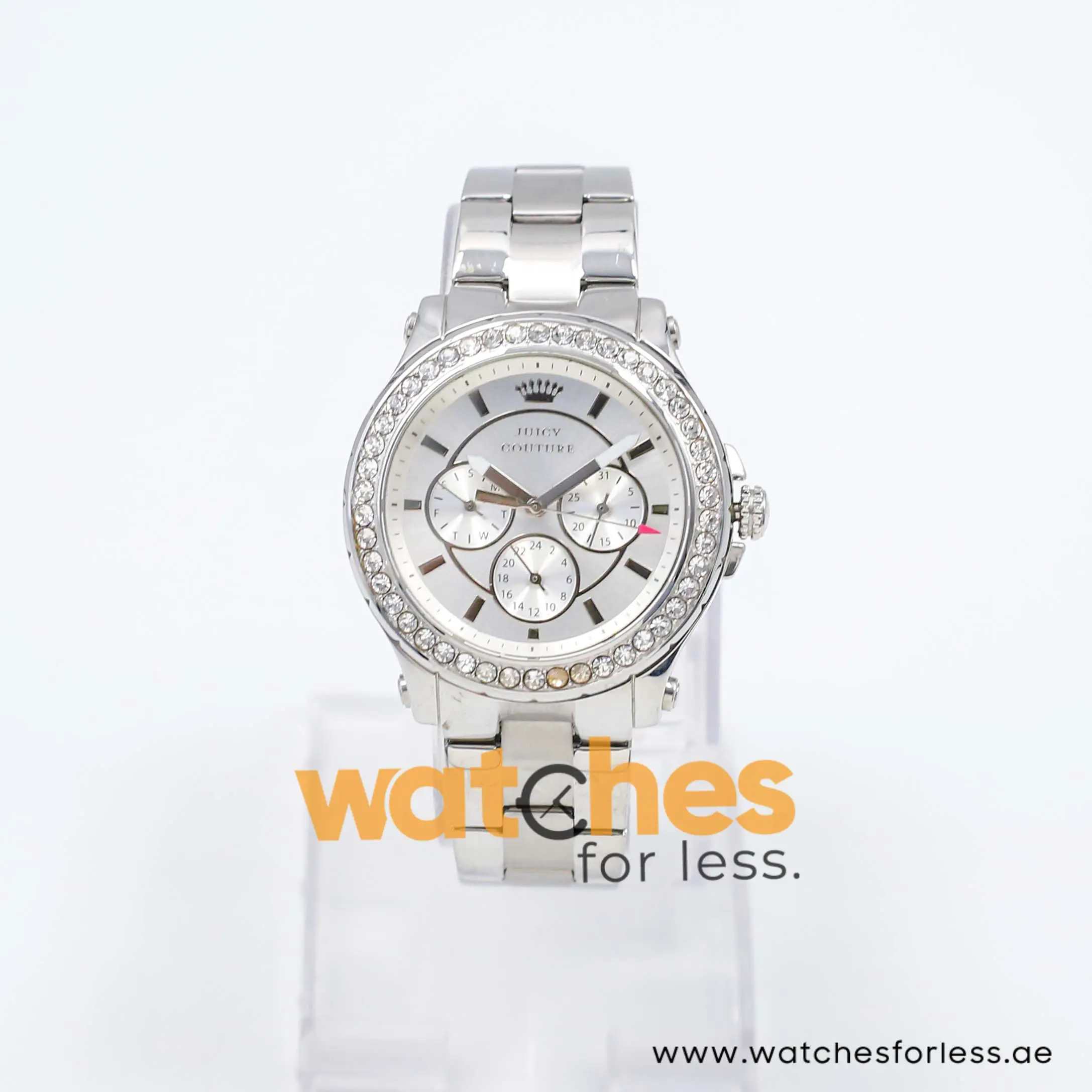 Juicy Couture Women’s Quartz Silver Stainless Steel Silver Dial 38mm Watch 1901048 UAE DUBAI AJMAN SHARJAH ABU DHABI RAS AL KHAIMA UMM UL QUWAIN ALAIN FUJAIRAH