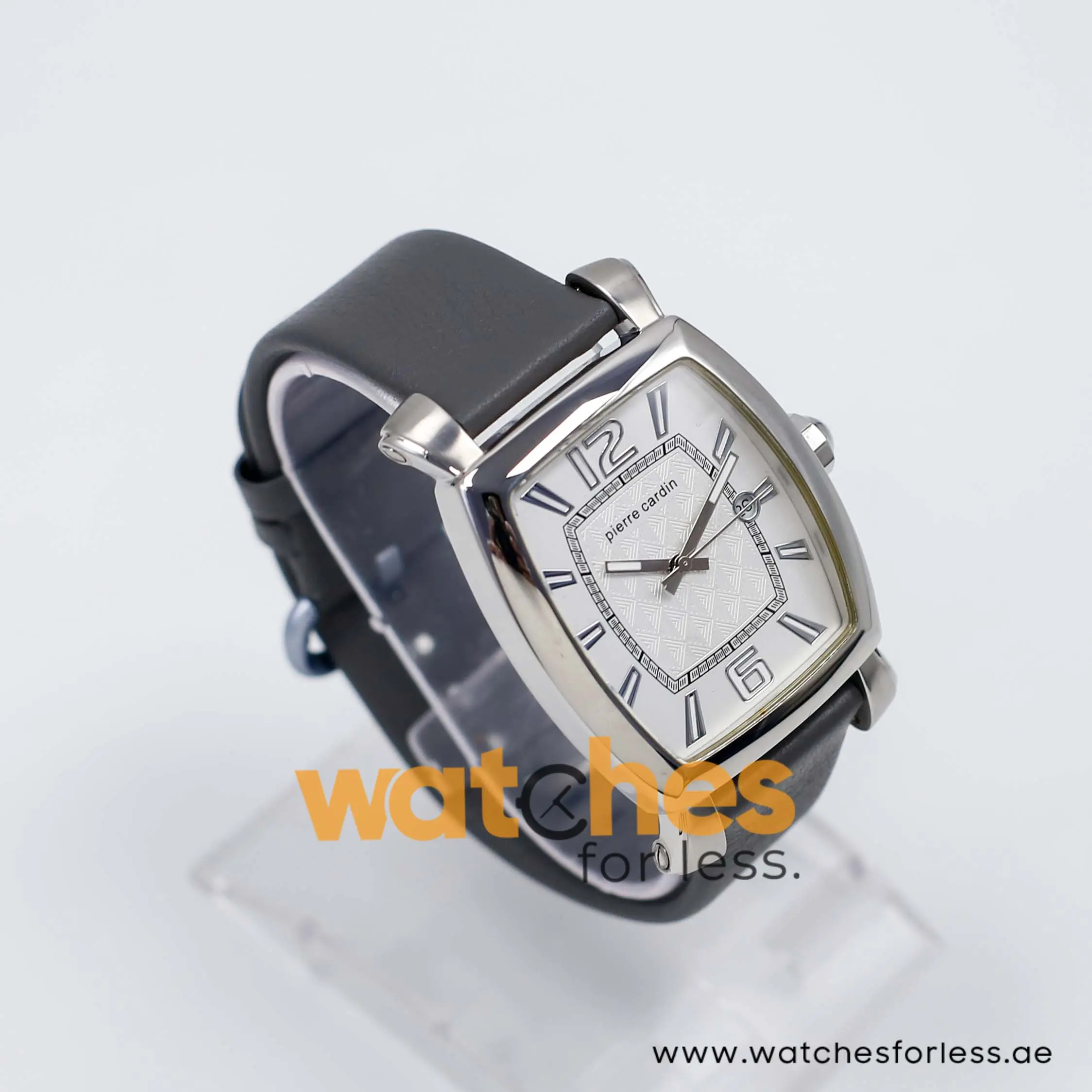 Pierre Cardin Men’s Quartz Grey Leather Strap White Dial 36mm Watch PC10028/W5 UAE DUBAI AJMAN SHARJAH ABU DHABI RAS AL KHAIMA UMM UL QUWAIN ALAIN FUJAIRAH