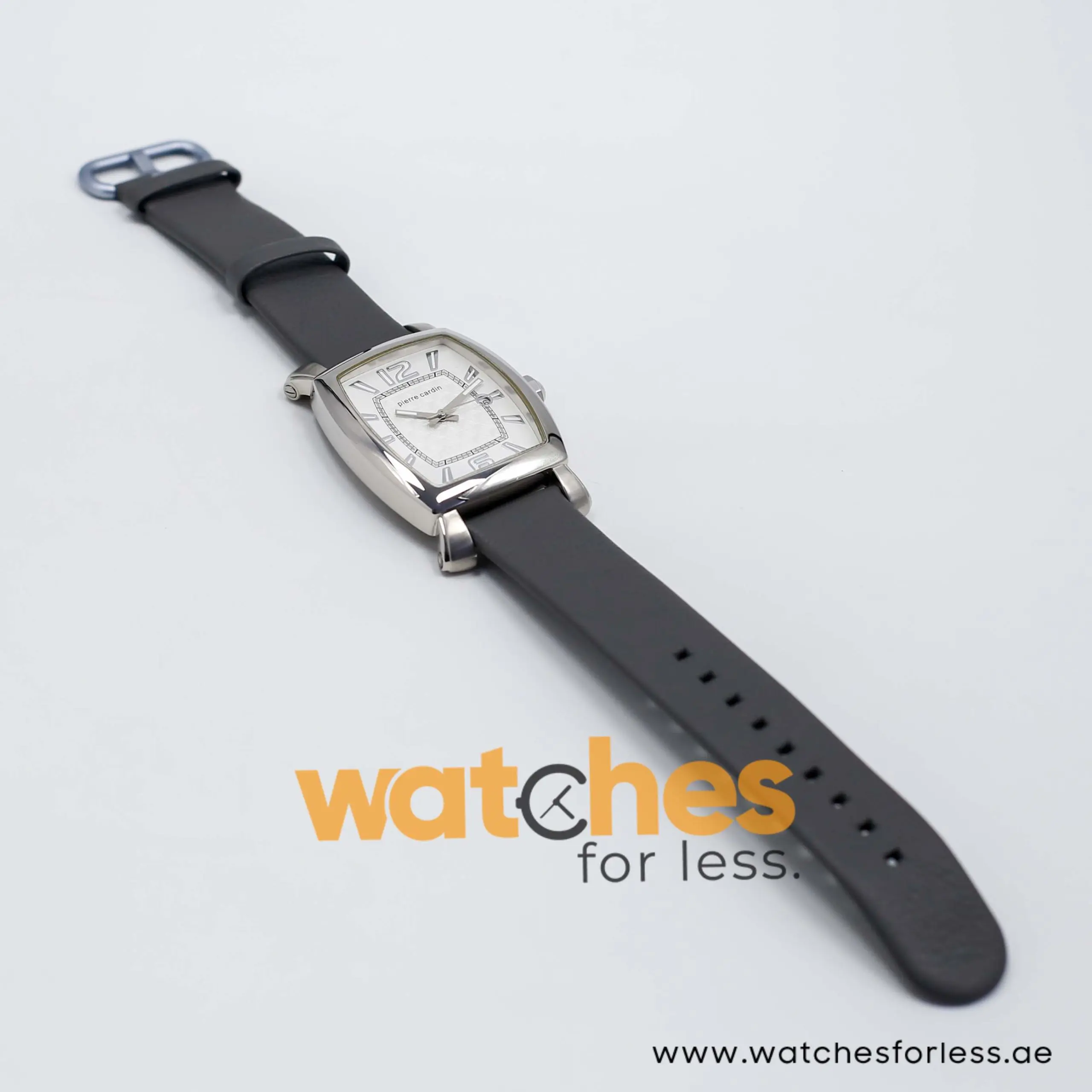 Pierre Cardin Men’s Quartz Grey Leather Strap White Dial 36mm Watch PC10028/W5 UAE DUBAI AJMAN SHARJAH ABU DHABI RAS AL KHAIMA UMM UL QUWAIN ALAIN FUJAIRAH