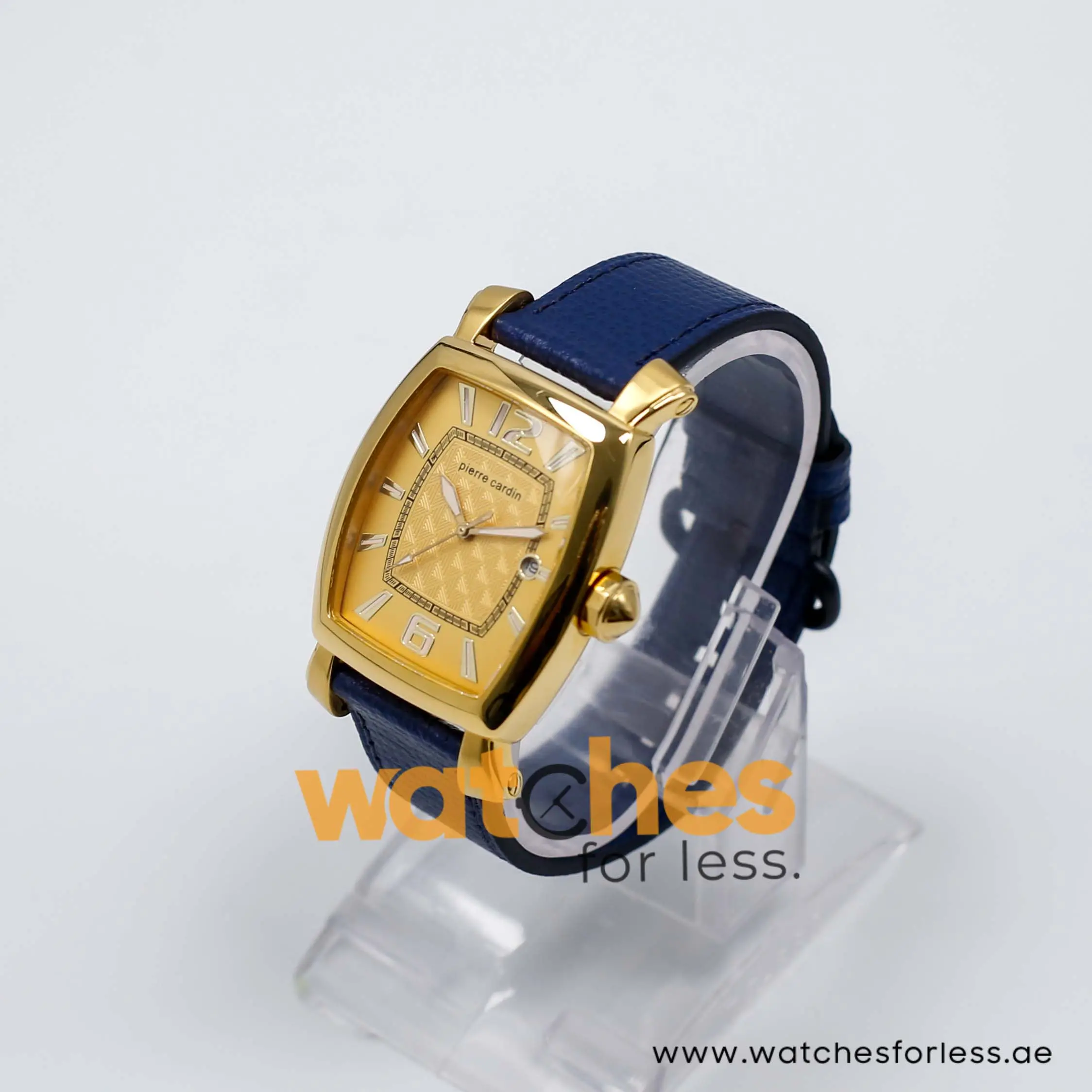 Pierre Cardin Men’s Quartz Dark Blue Leather Strap Gold Dial 36mm Watch PC10028/G8 UAE DUBAI AJMAN SHARJAH ABU DHABI RAS AL KHAIMA UMM UL QUWAIN ALAIN FUJAIRAH