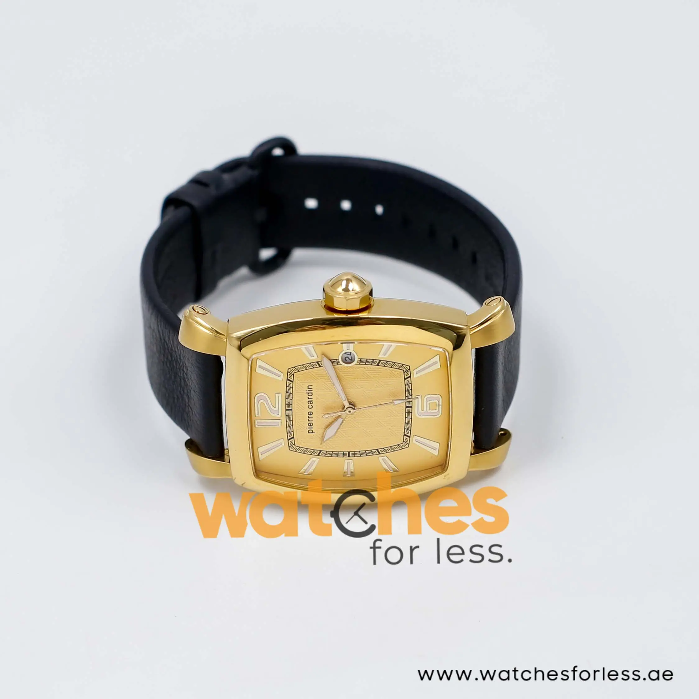 Pierre Cardin Men’s Quartz Black Leather Strap Gold Dial 36mm Watch PC10028/G7 UAE DUBAI AJMAN SHARJAH ABU DHABI RAS AL KHAIMA UMM UL QUWAIN ALAIN FUJAIRAH