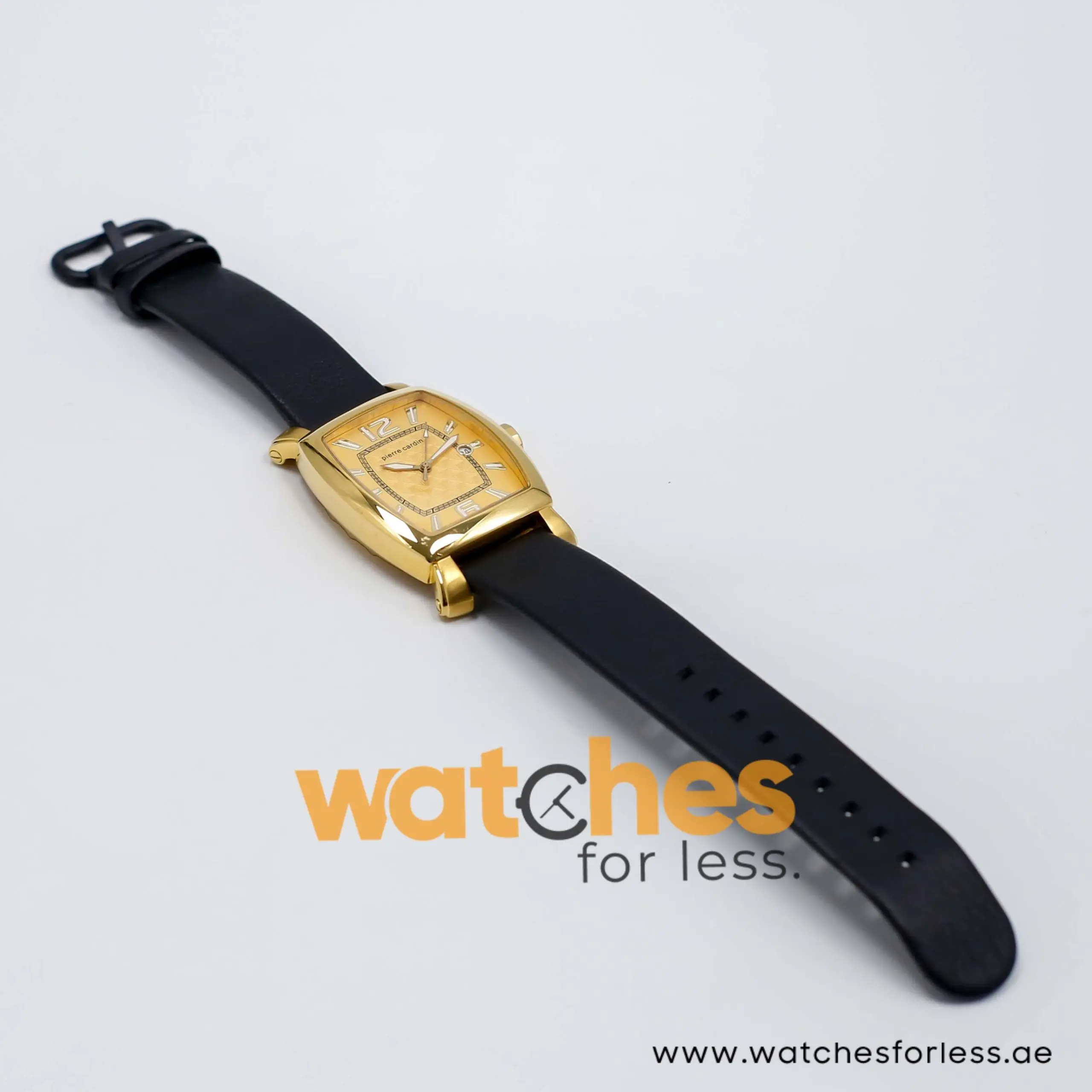 Pierre Cardin Men’s Quartz Black Leather Strap Gold Dial 36mm Watch PC10028/G7 UAE DUBAI AJMAN SHARJAH ABU DHABI RAS AL KHAIMA UMM UL QUWAIN ALAIN FUJAIRAH