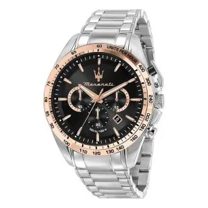 Maserati Men’s Quartz Silver Stainless Steel Black Dial 45mm Watch R8873612047 UAE DUBAI AJMAN SHARJAH ABU DHABI RAS AL KHAIMA UMM UL QUWAIN ALAIN FUJAIRAH