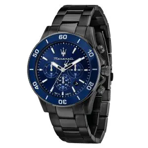 Maserati Men’s Quartz Grey Stainless Steel Blue Dial 43mm Watch R8873600005 UAE DUBAI AJMAN SHARJAH ABU DHABI RAS AL KHAIMA UMM UL QUWAIN ALAIN FUJAIRAH
