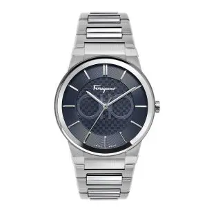 Ferragamo Swiss Made Quartz Silver Stainless Steel Blue Dial 41mm Watch SFHP00620 UAE DUBAI AJMAN SHARJAH ABU DHABI RAS AL KHAIMA UMM UL QUWAIN ALAIN FUJAIRAH