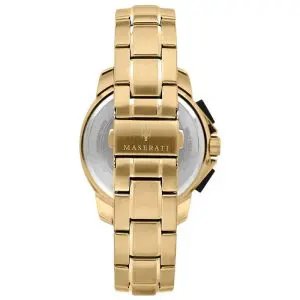 Maserati Men’s Quartz Gold Stainless Steel Black Dial 44mm Watch R8873645002 UAE DUBAI AJMAN SHARJAH ABU DHABI RAS AL KHAIMA UMM UL QUWAIN ALAIN FUJAIRAH