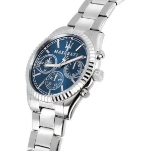 Maserati Men’s Quartz Silver Stainless Steel Blue Dial 43mm Watch R8853100013 UAE DUBAI AJMAN SHARJAH ABU DHABI RAS AL KHAIMA UMM UL QUWAIN ALAIN FUJAIRAH