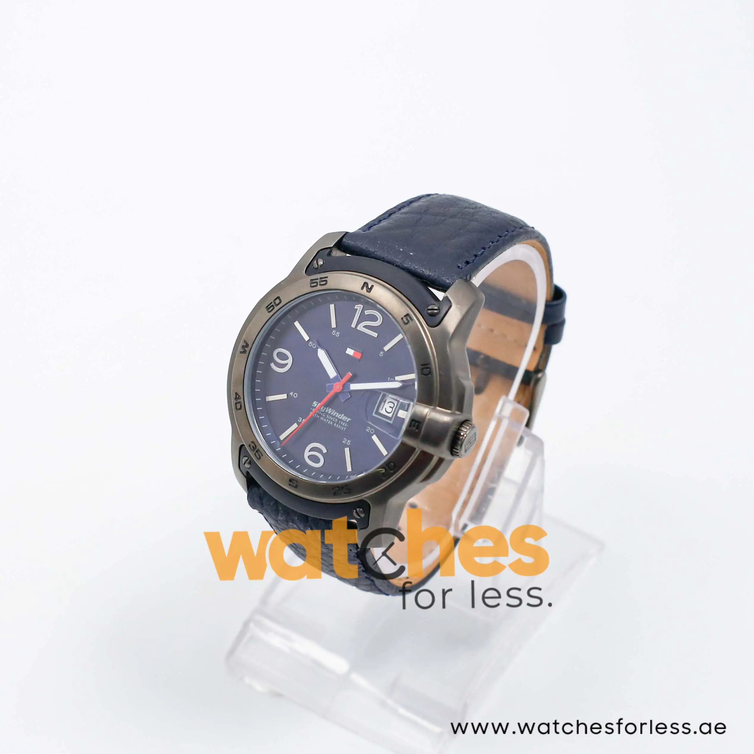 Tommy Hilfiger Men’s Quartz Dark Blue Leather Strap Blue Dial 48mm Watch 1790895 UAE DUBAI AJMAN SHARJAH ABU DHABI RAS AL KHAIMA UMM UL QUWAIN ALAIN FUJAIRAH