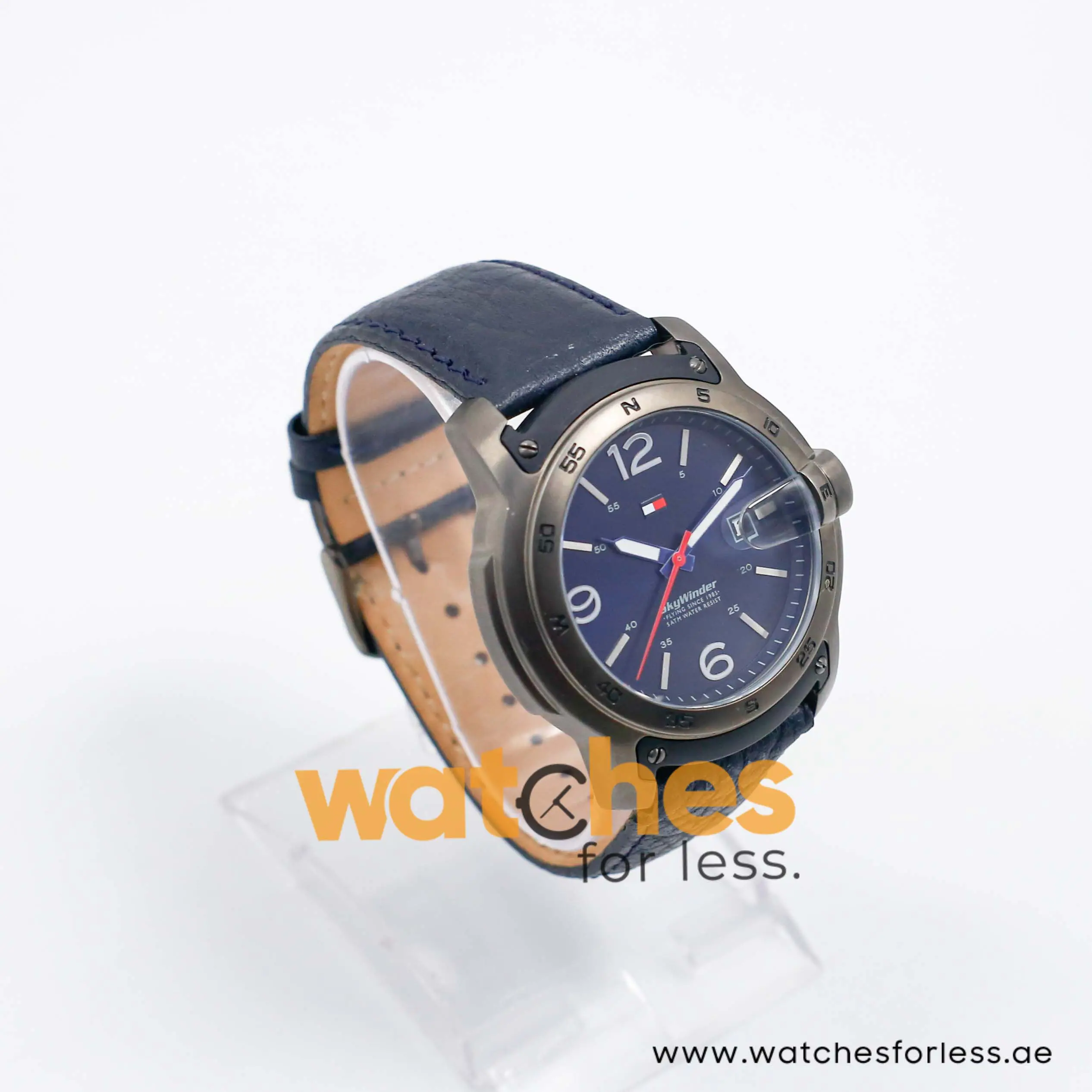 Tommy Hilfiger Men’s Quartz Dark Blue Leather Strap Blue Dial 48mm Watch 1790895 UAE DUBAI AJMAN SHARJAH ABU DHABI RAS AL KHAIMA UMM UL QUWAIN ALAIN FUJAIRAH