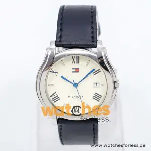 Tommy Hilfiger Women’s Quartz Black Leather Strap Light Lemon Dial 38mm Watch 1790384 UAE DUBAI AJMAN SHARJAH ABU DHABI RAS AL KHAIMA UMM UL QUWAIN ALAIN FUJAIRAH