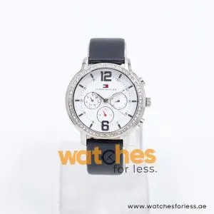 Tommy Hilfiger Women’s Quartz Black Leather Strap White Dial 40mm Watch 1780881 UAE DUBAI AJMAN SHARJAH ABU DHABI RAS AL KHAIMA UMM UL QUWAIN ALAIN FUJAIRAH