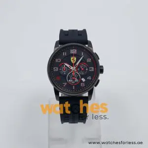 Ferrari Men’s Quartz Black Silicone Strap Black Dial 44mm Watch 830063 UAE DUBAI AJMAN SHARJAH ABU DHABI RAS AL KHAIMA UMM UL QUWAIN ALAIN FUJAIRAH