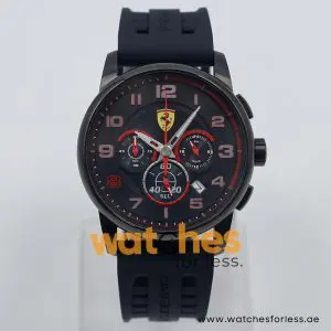 Ferrari Men’s Quartz Black Silicone Strap Black Dial 44mm Watch 830063 UAE DUBAI AJMAN SHARJAH ABU DHABI RAS AL KHAIMA UMM UL QUWAIN ALAIN FUJAIRAH