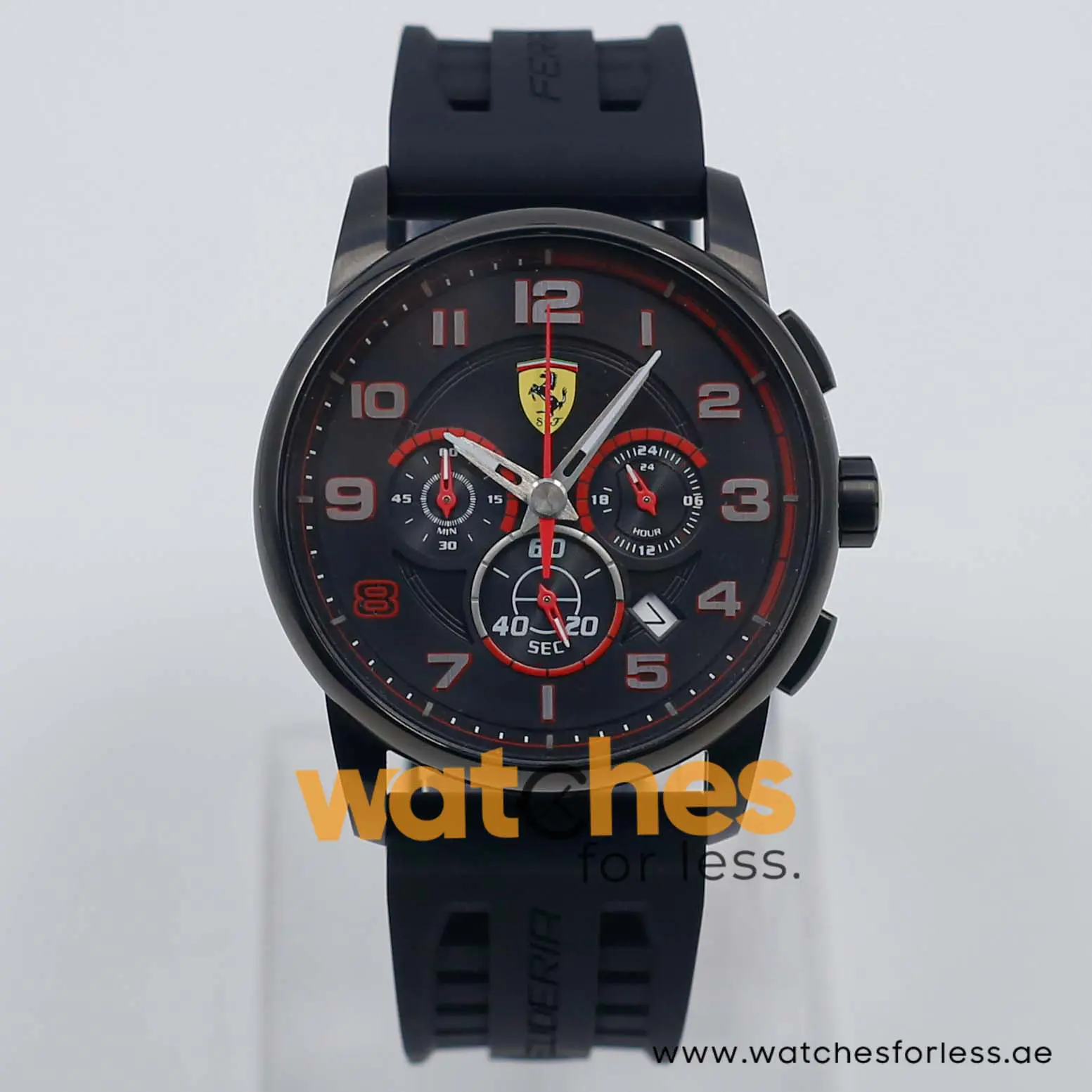 Ferrari Men’s Quartz Black Silicone Strap Black Dial 44mm Watch 830063 UAE DUBAI AJMAN SHARJAH ABU DHABI RAS AL KHAIMA UMM UL QUWAIN ALAIN FUJAIRAH