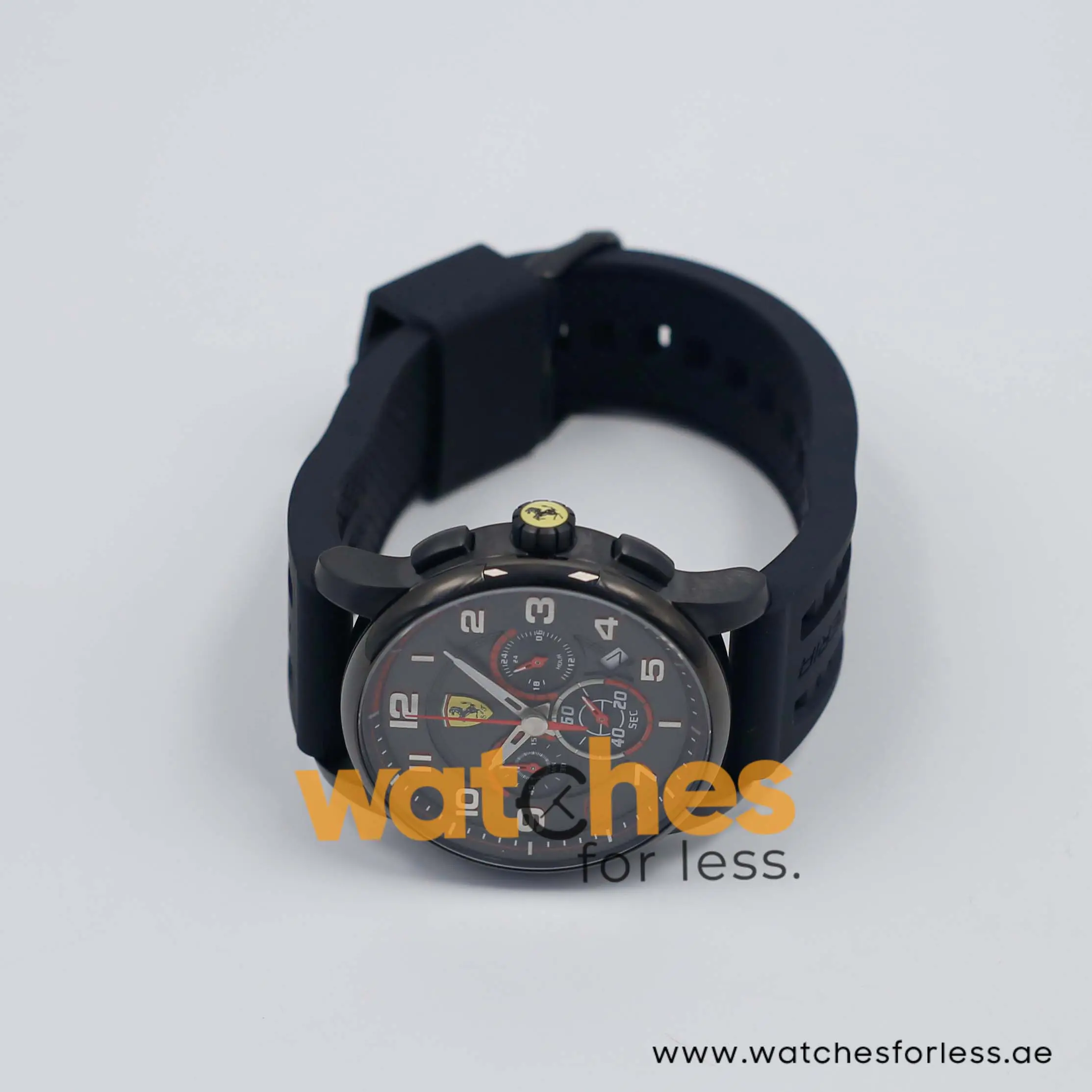 Ferrari Men’s Quartz Black Silicone Strap Black Dial 44mm Watch 830063 UAE DUBAI AJMAN SHARJAH ABU DHABI RAS AL KHAIMA UMM UL QUWAIN ALAIN FUJAIRAH