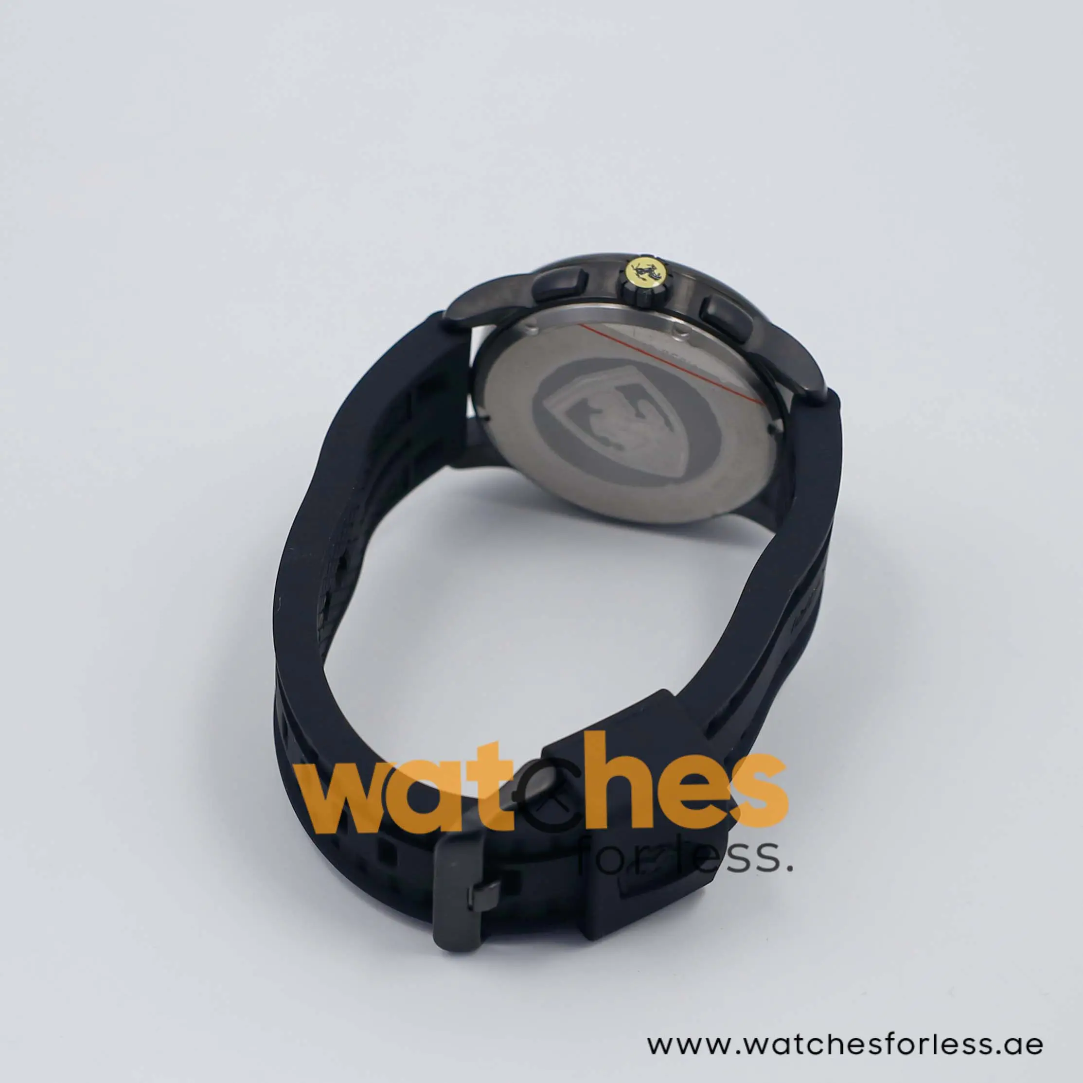 Ferrari Men’s Quartz Black Silicone Strap Black Dial 44mm Watch 830063