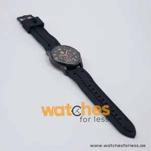 Ferrari Men’s Quartz Black Silicone Strap Black Dial 44mm Watch 830063