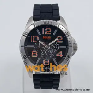 Hugo Boss Men’s Quartz Black Silicone Strap Black Dial 49mm Watch 1512943/1 UAE DUBAI AJMAN SHARJAH ABU DHABI RAS AL KHAIMA UMM UL QUWAIN ALAIN FUJAIRAH