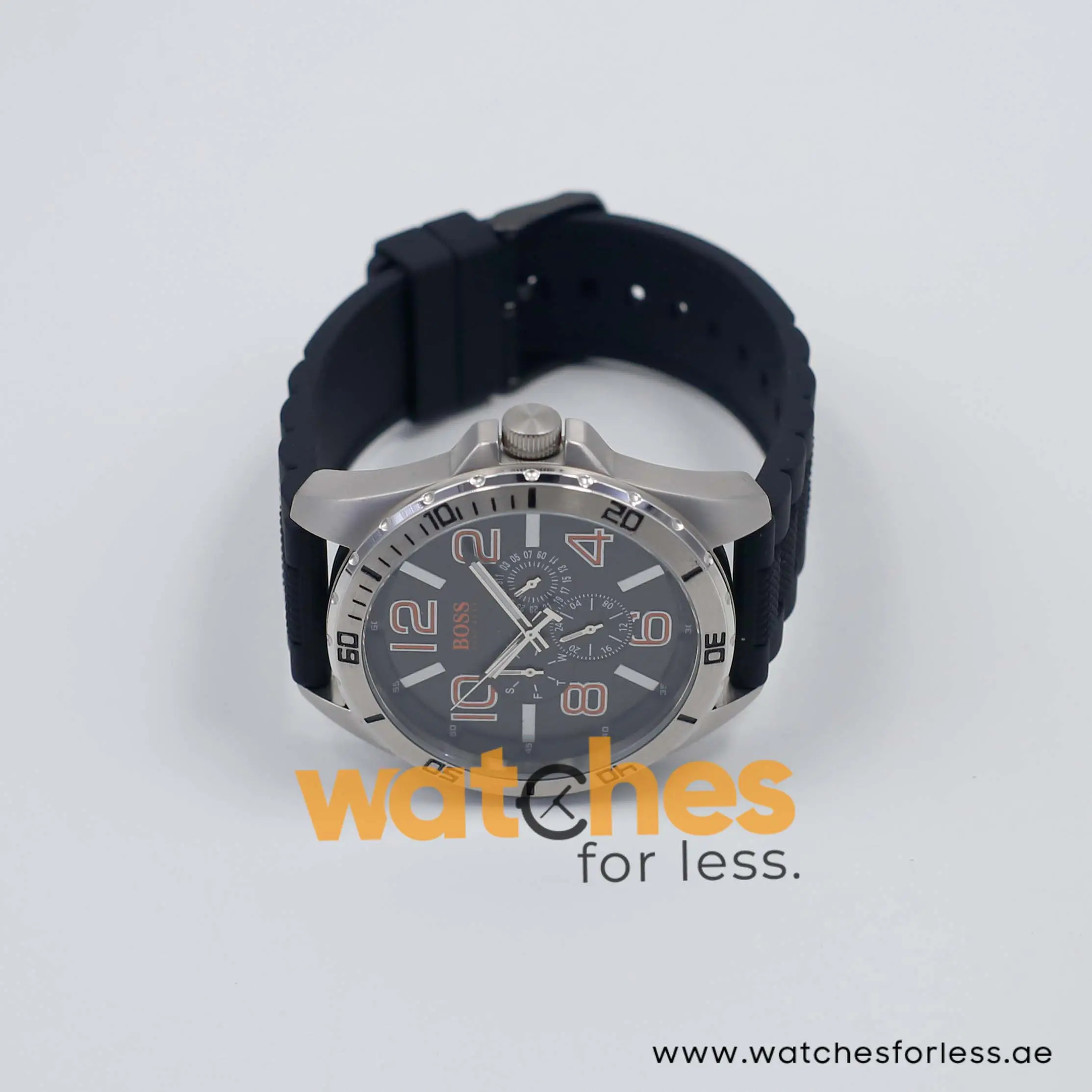Hugo Boss Men’s Quartz Black Silicone Strap Black Dial 49mm Watch 1512943/1 UAE DUBAI AJMAN SHARJAH ABU DHABI RAS AL KHAIMA UMM UL QUWAIN ALAIN FUJAIRAH
