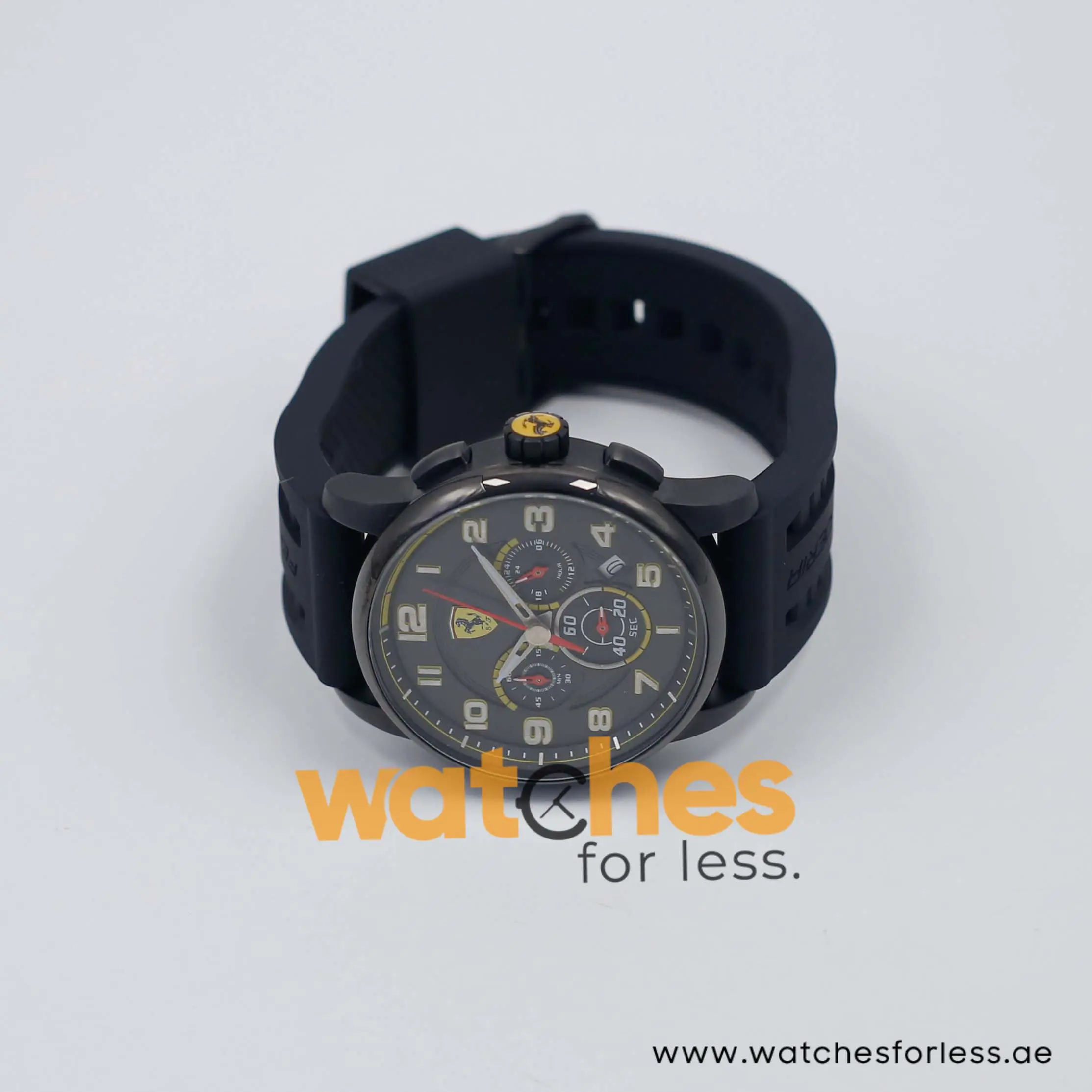 Ferrari Men’s Quartz Black Silicone Strap Black Dial 44mm Watch 830061 UAE DUBAI AJMAN SHARJAH ABU DHABI RAS AL KHAIMA UMM UL QUWAIN ALAIN FUJAIRAH