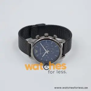 Emporio Armani Men’s Quartz Black Stainless Steel Blue Dial 46mm Watch AR1979/1 UAE DUBAI AJMAN SHARJAH ABU DHABI RAS AL KHAIMA UMM UL QUWAIN ALAIN FUJAIRAH