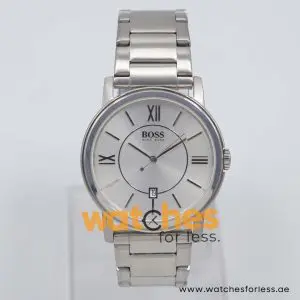 Hugo Boss Men’s Quartz Silver Stainless Steel Silver Sunray Dial 40mm Watch 1512387 UAE DUBAI AJMAN SHARJAH ABU DHABI RAS AL KHAIMA UMM UL QUWAIN ALAIN FUJAIRAH