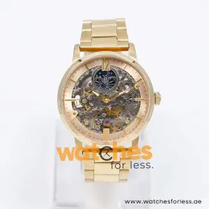 Kenneth Cole Men’s Automatic Gold Stainless Steel Champagne Skeleton Dial 43mm Watch KC6888J/3 UAE DUBAI AJMAN SHARJAH ABU DHABI RAS AL KHAIMA UMM UL QUWAIN ALAIN FUJAIRAH