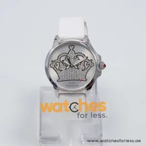Juicy Couture Women’s Quartz White Silicone Strap Silver Dial 38mm Watch 1901095