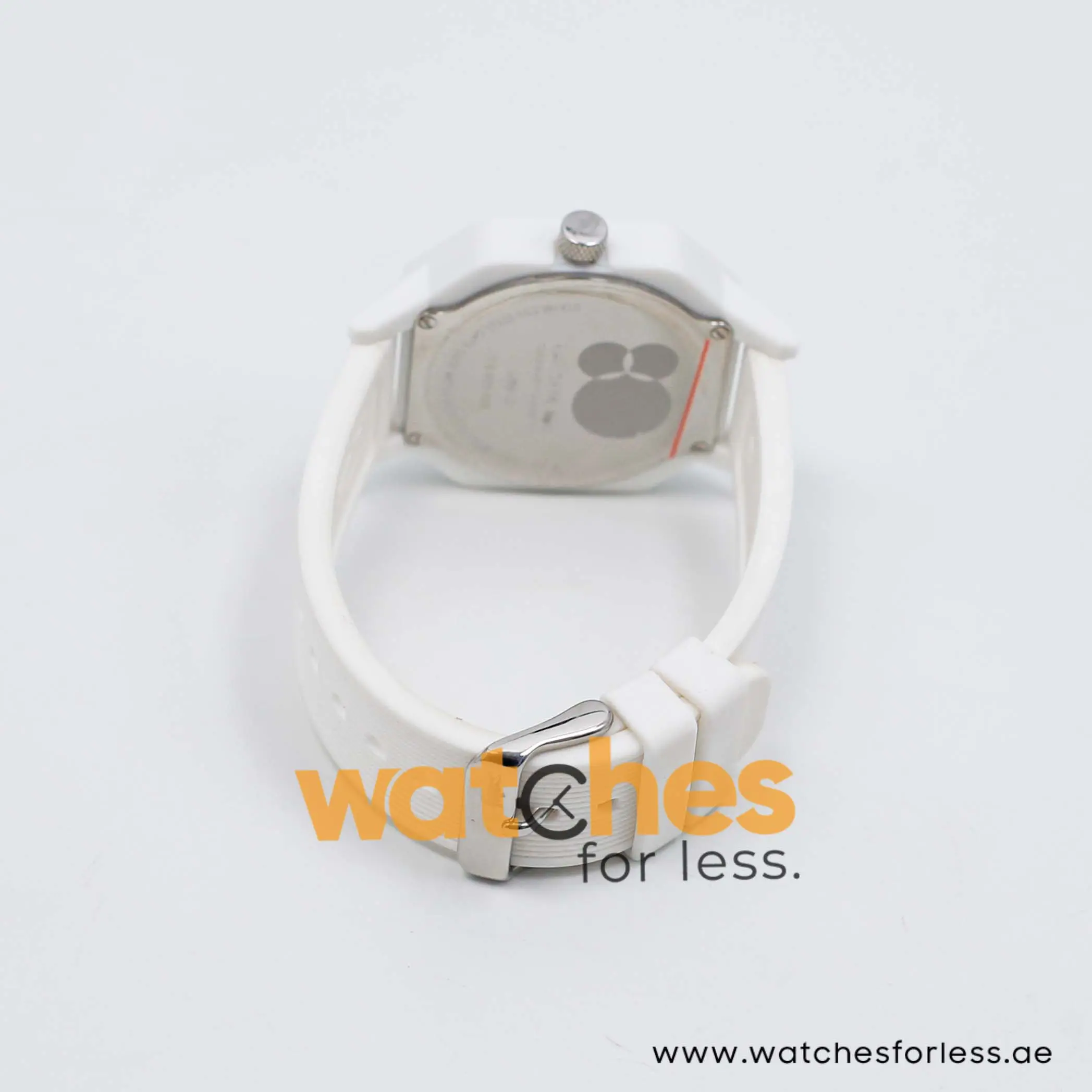 Lacoste Unisex Quartz White Silicone Strap Grey Dial 42mm Watch 2010689