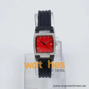 Elle Women’s Quartz Black Silicone Strap Red Dial 23mm Watch EL20039P02N/1