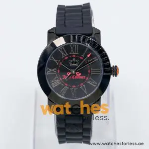 Juicy Couture Women’s Quartz Black Silicone Strap Black Dial 38mm Watch 1900735