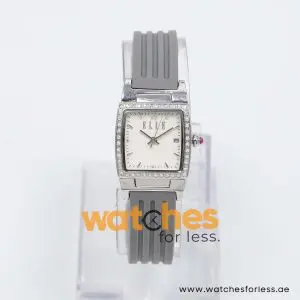 Elle Women’s Quartz Grey Silicone Strap Cream Dial 23mm Watch EL20039P05N