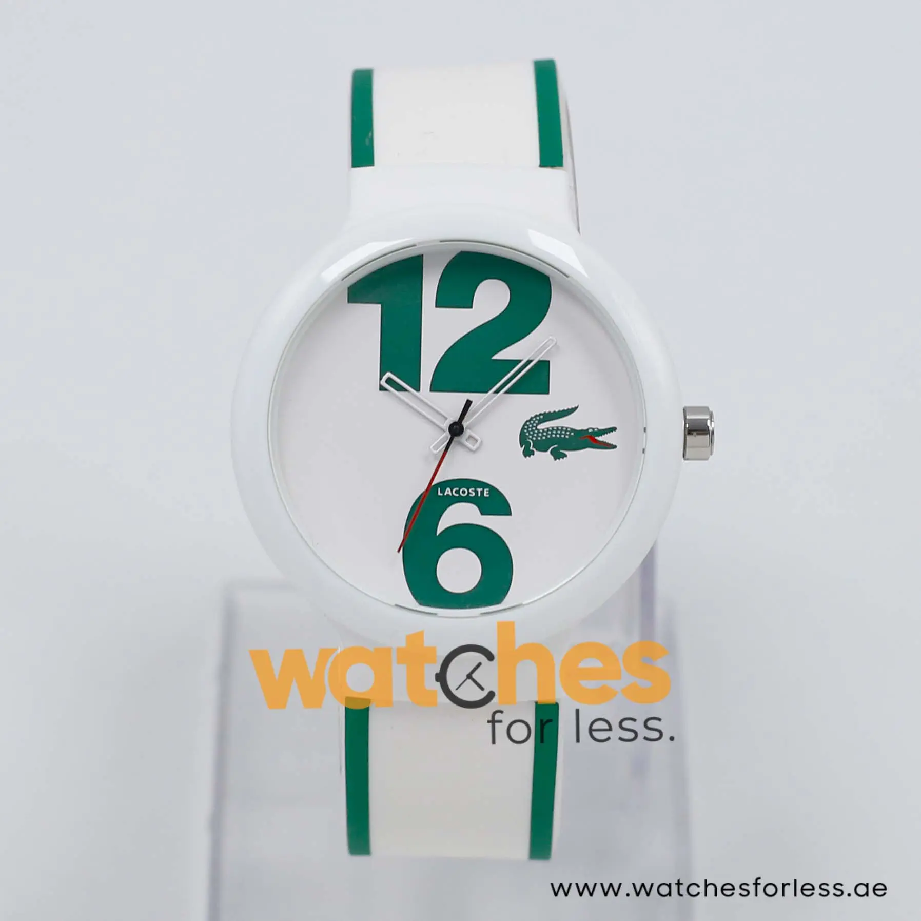 Lacoste Women’s/Kid’s Quartz White & Green Silicone Strap White Dial 40mm Watch 2010543