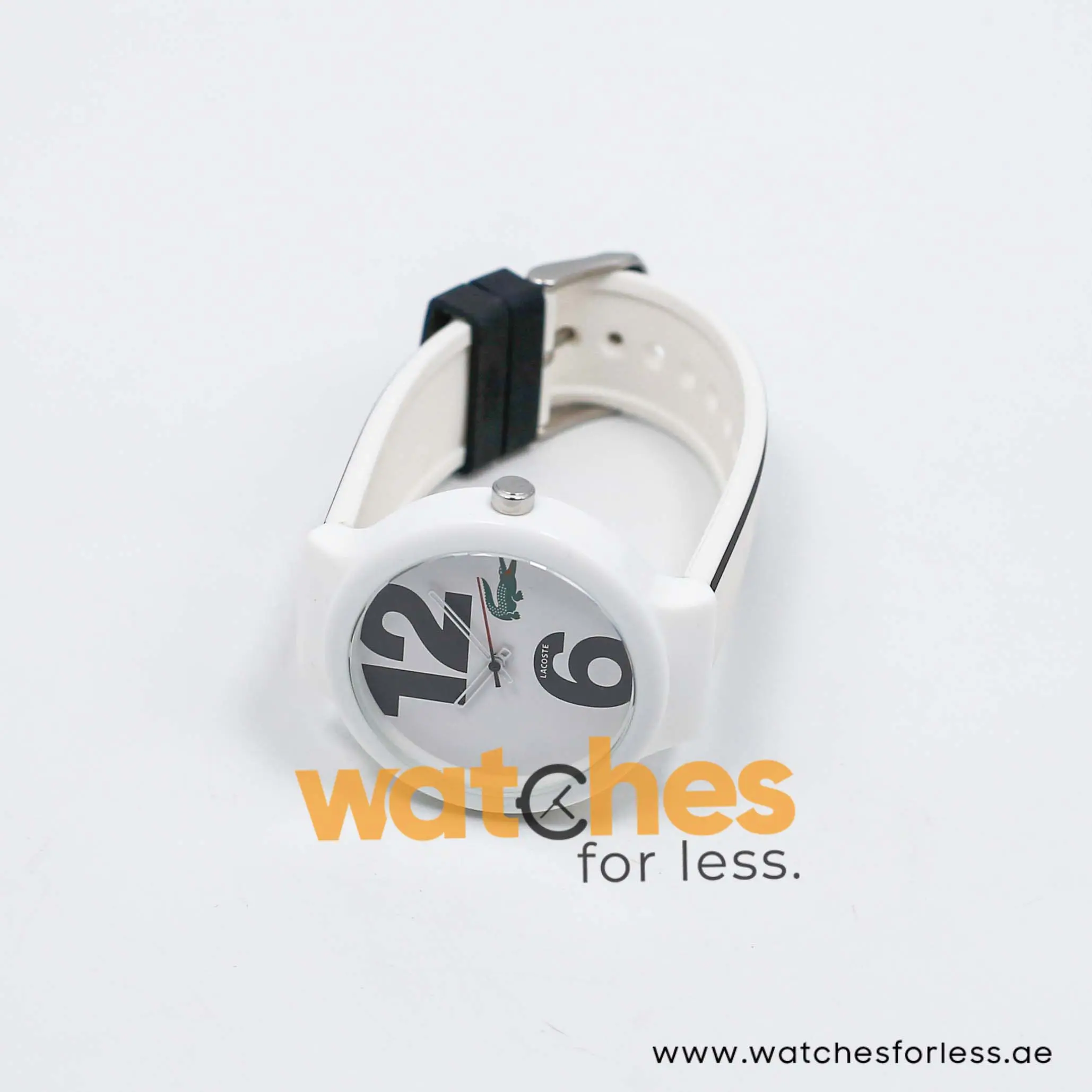 Lacoste Women’s/Kid’s Quartz White & Black Silicone Strap White Dial 40mm Watch 2010542