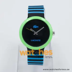 Lacoste Women’s/Kid’s Quartz Sky Blue & Black Silicone Strap Black Dial 40mm Watch 2020006