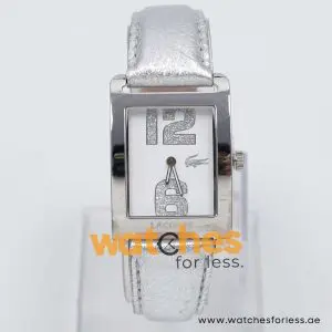 Lacoste Women’s Quartz Silver Leather Strap White Dial 28mm Watch 2000652/1