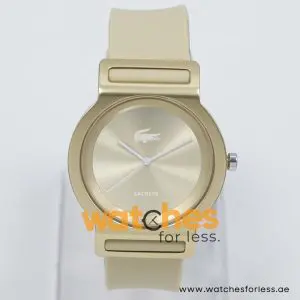 Lacoste Women’s Quartz Beige Silicone Strap Champagne Dial 39mm Watch 2000698