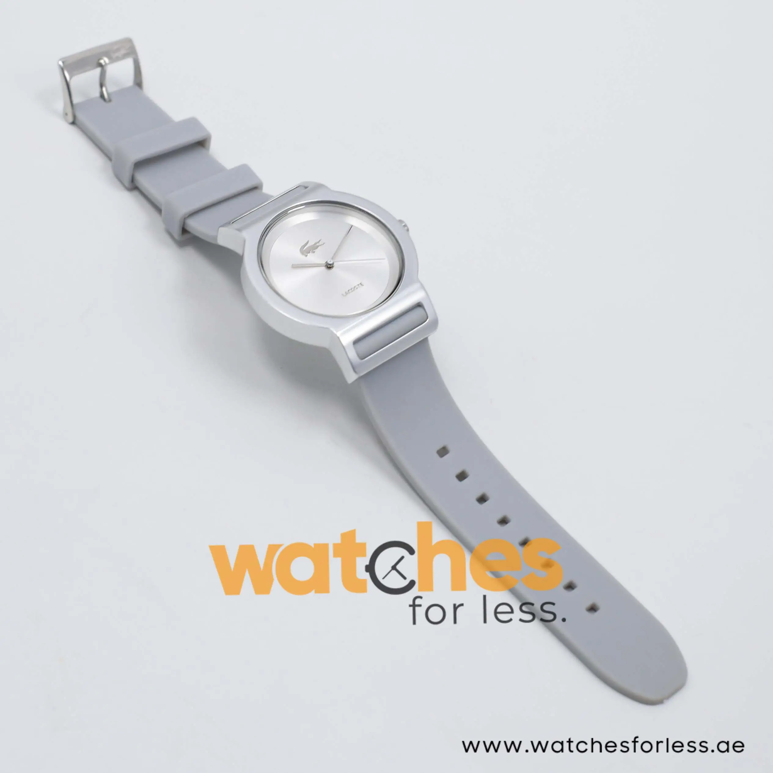 Lacoste Women’s Quartz Light Grey Silicone Strap Silver Dial 39mm Watch 2000697