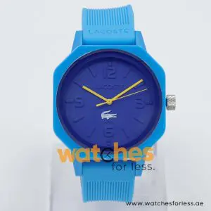 Lacoste Men’s Quartz Sky Blue Silicone Strap Blue Dial 42mm Watch 2010690
